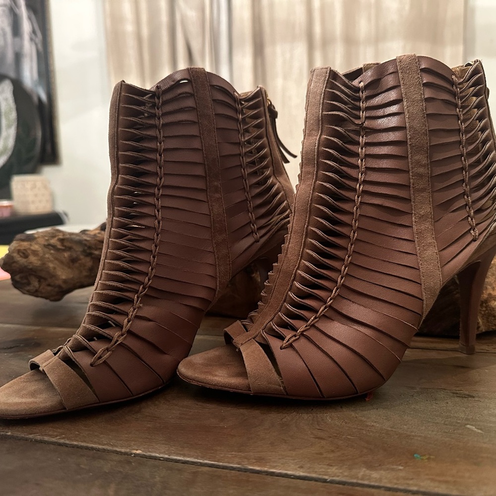 Elie Tahari Brown Heeled Boots
